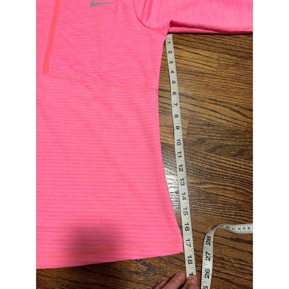 Nike Golf | Neon Highlighter Fluorescent Pink 1/4 Zip Women's Sz L - Picture 9 of 10